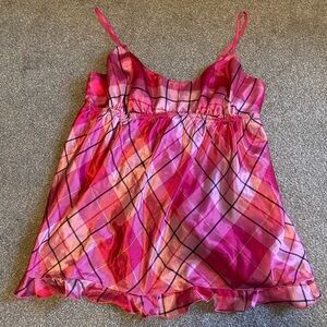 La SENZA Vibrant Pink Plaid Lingerie